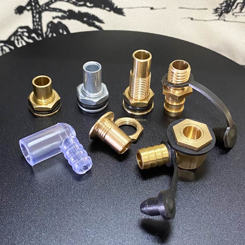 速发口具配件茶盘出水口铜水嘴不锈钢接茶塞头弯大电木大排水管头