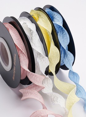 速发2包241.5厘米褶皱花边丝带鱼装彩带材料发饰礼物盒0尾绸带