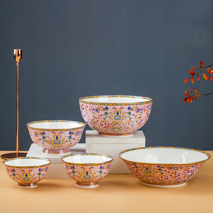 速发碗家用2碟25新款 陶瓷碗汤碗饭碗0碗盘子餐盘托盘碟子 碗面套装