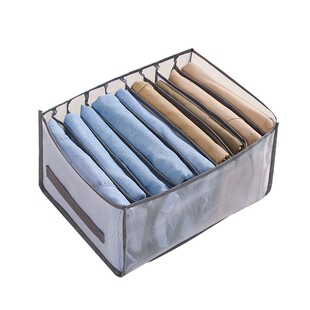 速发收服裤子衣纳神器抽屉分格盒透明厚毛衣分隔袋家用衣柜衣物整