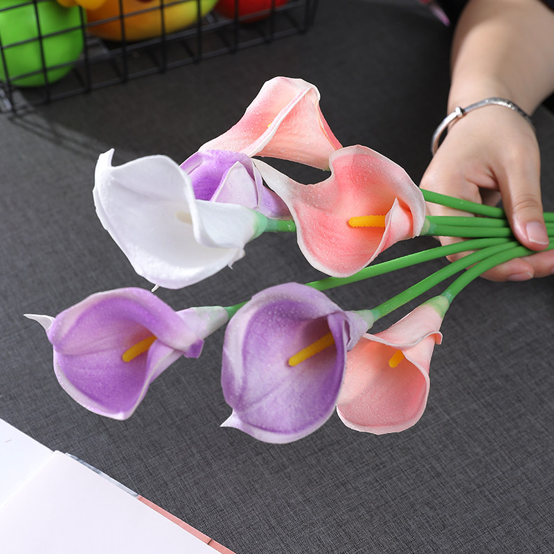速发马蹄莲花轻奢高端假花装客花餐桌饰艺摆件花厅插花高级仿生花