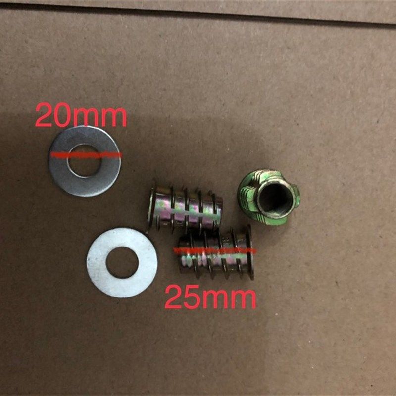 速发家具五金母件螺丝餐桌连接件丝桌桌腿螺餐内外牙螺配三合一连