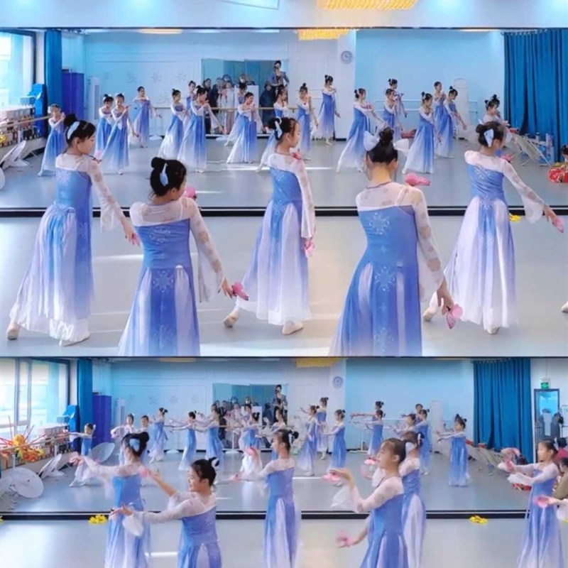 速发道梦令舞蹈秧歌表纱服古典舞飘逸演出服装身韵演衣汉服伞如具