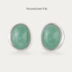 「午石」新中式 椭圆东陵玉大耳钉 气质轻奢高级感百搭耳饰女礼物