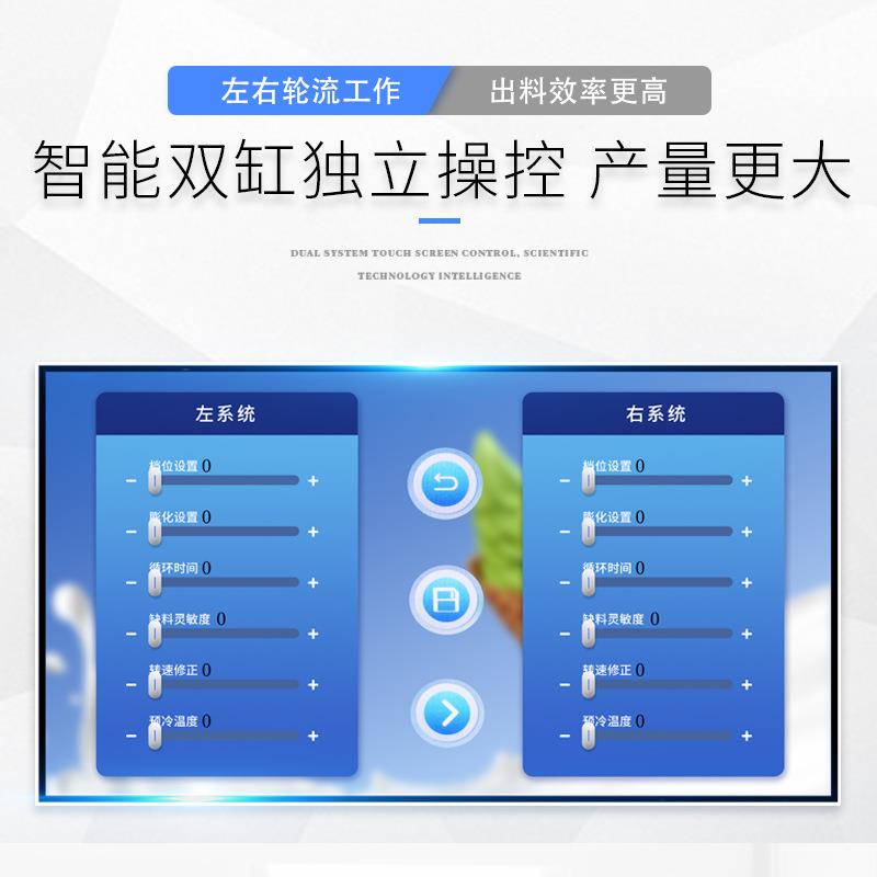广绅冰淇淋机商用台式三头小型全自动迷你软冰激凌机STERLW-TF