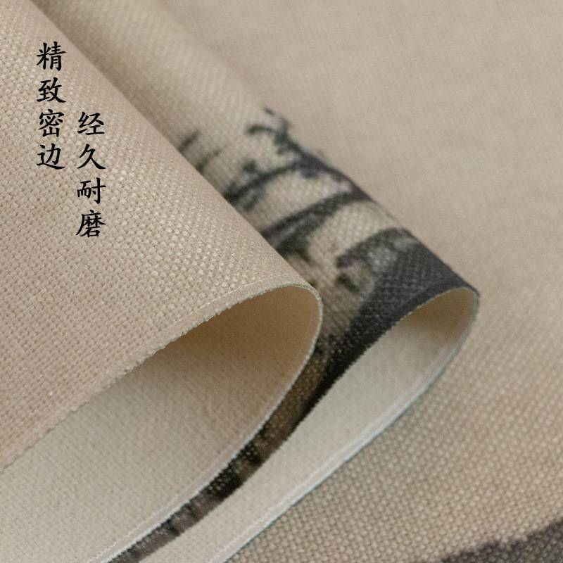 一条山水画新中式禅意桌旗防水轻奢桌布茶席