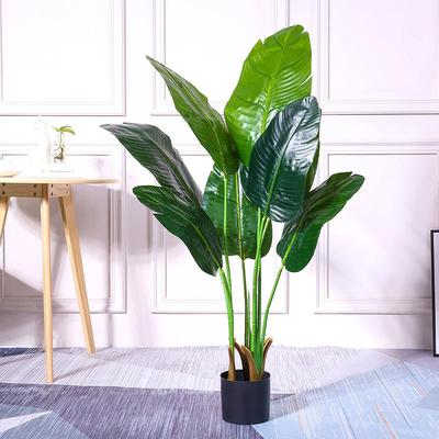 北欧绿色植被大型仿真植物落地旅人蕉胶叶盆景室内植物仿真树盆栽