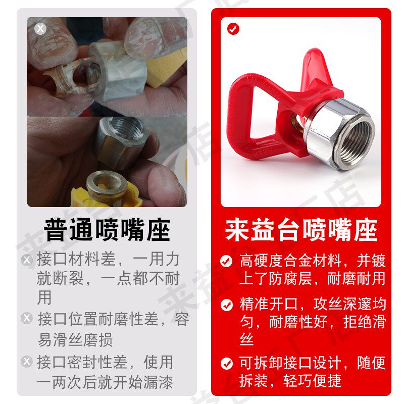 速发无气喷涂机喷嘴鸭嘴座枪嘴喷头垫子乳胶漆喷漆机喷枪配件大全