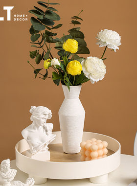 速发收纳托盘简约家厅电视柜玄关雕客花瓶摆件塑居装饰品