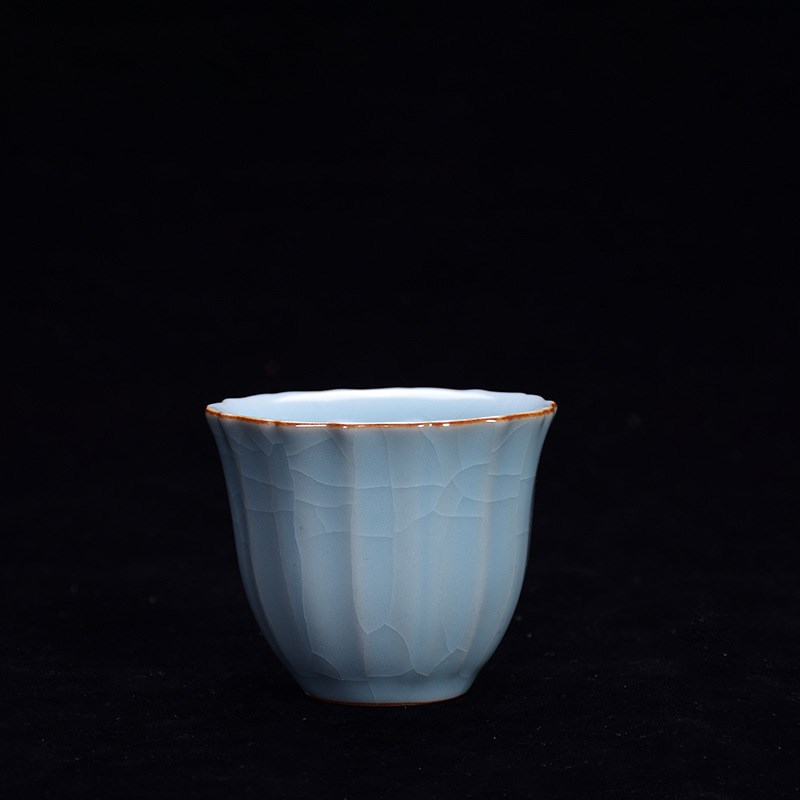 速发源头家家汝窑开片可养主人杯简约厂用功夫茶杯闻茗杯品香杯小
