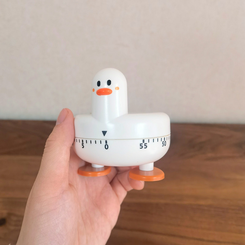速发机械式厨房计时器学生复习提醒器可爱小鸭定时器时间管理器
