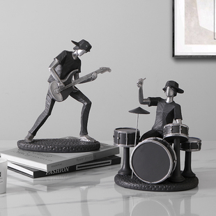 速发创意摇滚乐队摆件电视柜桌面摆设办公室居厅酒柜家客软装饰品