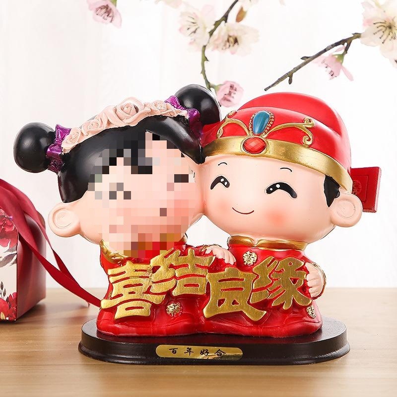 速发房物摆件装饰结婚婚送礼创品娃娃新人新婚礼意婚庆闺蜜好包邮