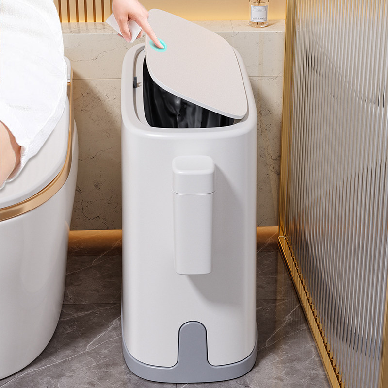 速发夹缝垃圾桶容用卫生间带家按压式厕所专用桶大盖量客厅卧室卫