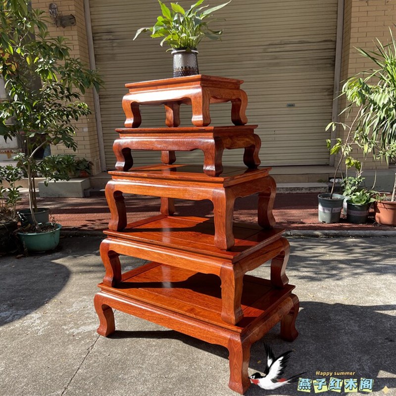 速发红木家具缅甸花梨木炕桌家用实木飘窗桌榻榻米炕几小桌子茶桌