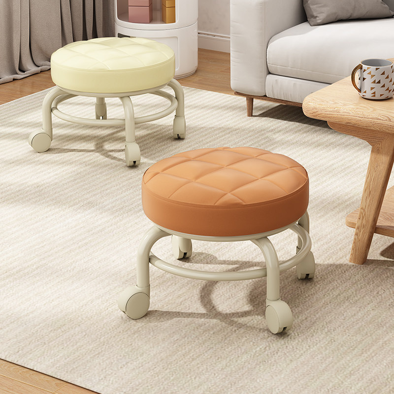 速发滑轮步子向轮小凳子家用椅子擦地美缝学矮凳凳带娃神器带轮板