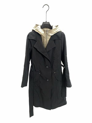柯利亚诺春秋专柜同款假两件式A型连帽风衣  FW7530 ￥7800
