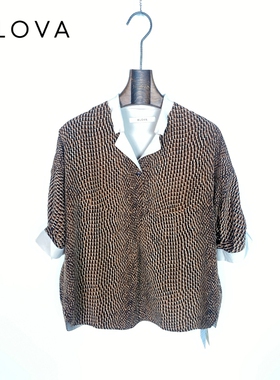 柯罗芭夏季专柜同款艺术印染茧型休闲衬衫 2221 CW0816C ￥2590