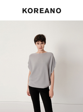 柯利亚诺夏季专柜同款灰色廓形休闲针织衫  ZT5999J ￥2880