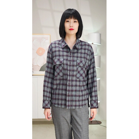 柯罗芭冬季专柜同款格纹羊毛衬衫  CY7013(UN) ￥4990