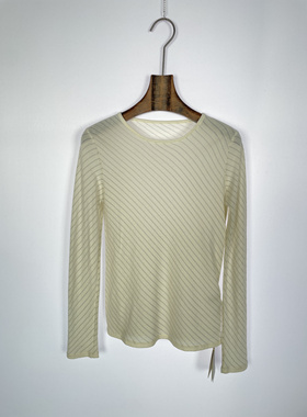 柯罗芭春秋专柜同款白灰条圆领毛衫  HY5698G ￥2590