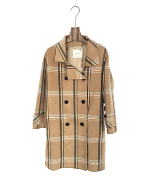 柯罗芭冬季专柜同款羊毛经典格纹大衣  FY1531(SUN) ￥8900