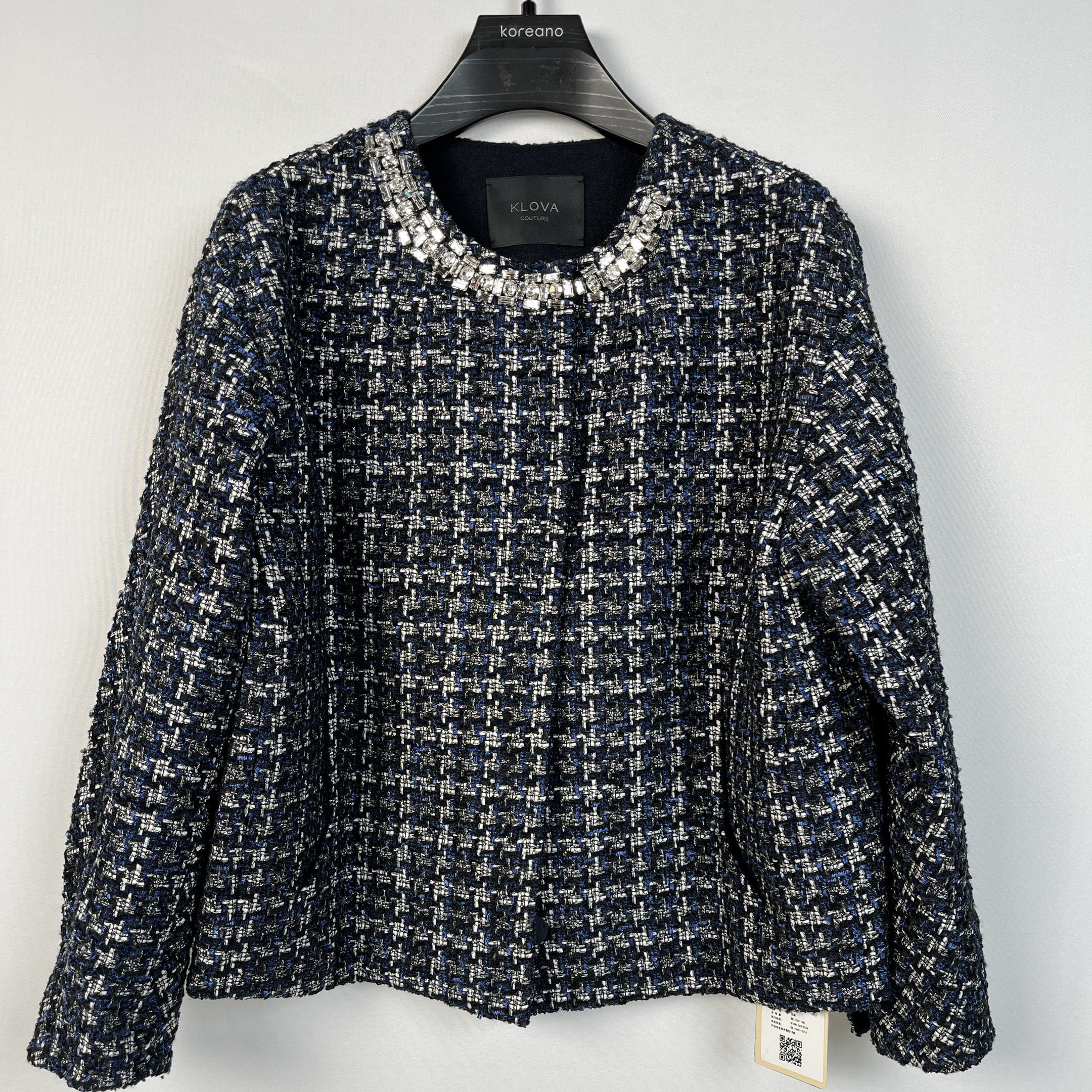 柯罗芭冬季专柜同款小香风混纺花纱呢短外套  SW2872(GUN) ￥9500
