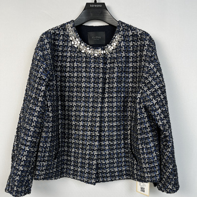 柯罗芭冬季专柜同款小香风混纺花纱呢短外套  SW2872(GUN) ￥9500