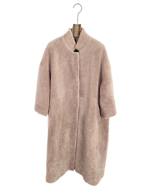 柯罗芭冬季专柜同款粉色长款翻领皮衣  FP5502G ￥25900