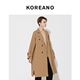 吊牌价 柯利亚诺春秋奥莱专柜正品 3590 JUN 驼色 风衣 FW3905