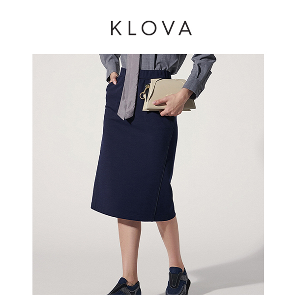 柯罗芭冬季专柜同款羊毛混纺针织面料H型半裙  QY1173 ￥2590