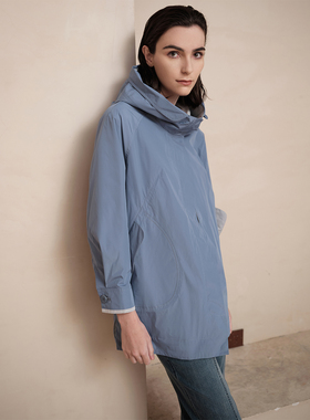 柯罗芭春秋专柜同款回忆蓝A型一手长风衣  FW6259 ￥5990