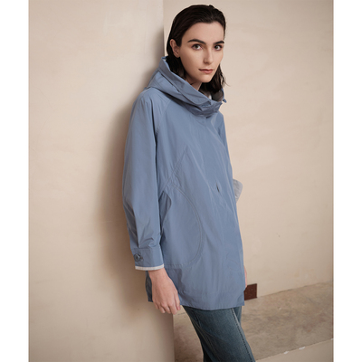 柯罗芭春秋专柜同款回忆蓝A型一手长风衣  FW6259 ￥5990