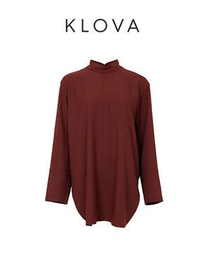 柯罗芭春秋专柜同款暗红色小领大气长袖衬衫  CW5956(BUN) ￥1390