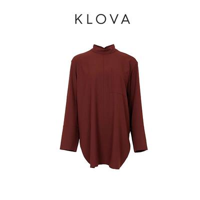 柯罗芭春秋专柜同款暗红色小领大气长袖衬衫  CW5956(BUN) ￥1390