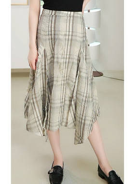 柯罗芭夏季专柜同款不规则插片设计感半裙  QW5788(BUN) ￥1590