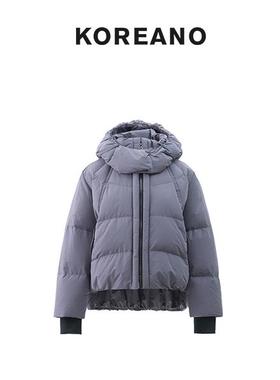 柯利亚诺冬季专柜同款风信紫色短款连帽羽绒服 【H】 YS2672(JUN)