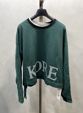 柯利亚诺春秋专柜同款经典圆领假两件宽松廓形卫衣  TT6775(EUN)B