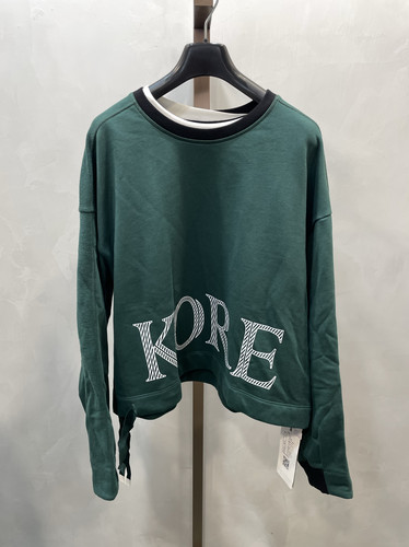 柯利亚诺春秋专柜同款经典圆领假两件宽松廓形卫衣  TT6775(EUN)B