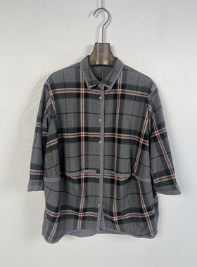 柯罗芭春秋专柜同款灰色格纹款式衬衫  CW5436 ￥4290