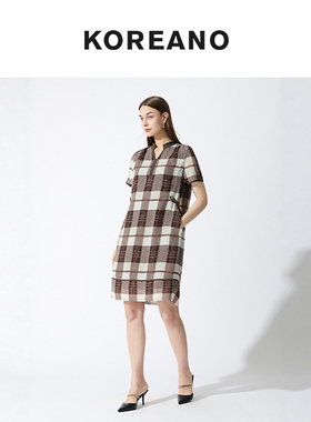 柯利亚诺夏季专柜同款茧型格子连衣裙  LW0052(UNL)D ￥4280