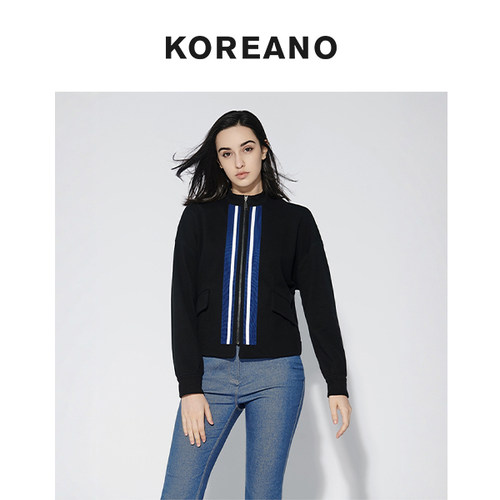 柯利亚诺春秋专柜同款黑色针织休闲外套  ST5307 ￥1290