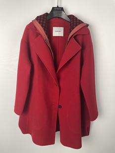 柯利亚诺冬季专柜同款红色假两件羊毛大衣  FY1400 ￥8800