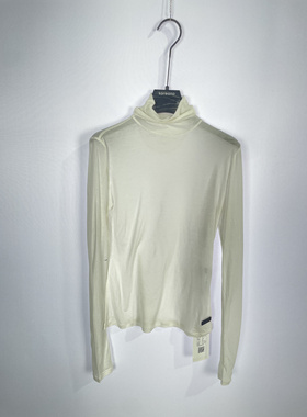 柯利亚诺冬季专柜同款白色针织修身打底T恤  TT9486D ￥1590