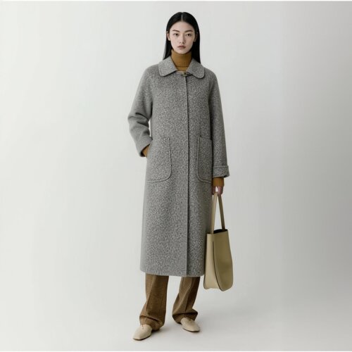 柯罗芭冬季专柜同款麻灰色大衣【H】 FY8513(UN)G ￥6590