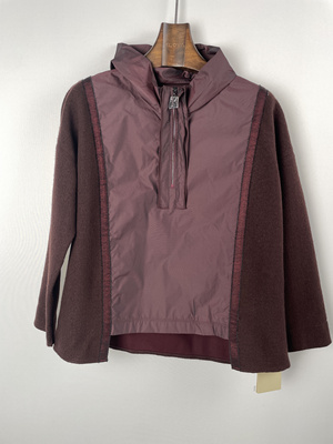 柯罗芭冬季专柜同款兜领半开襟羊毛针织拼接T恤  TY1079 ￥3990