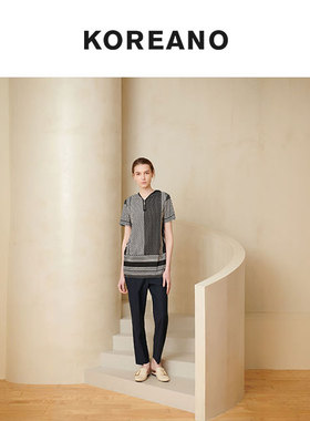 柯利亚诺夏季专柜同款经典针织花连帽T恤 2118 TT2166H ￥2680