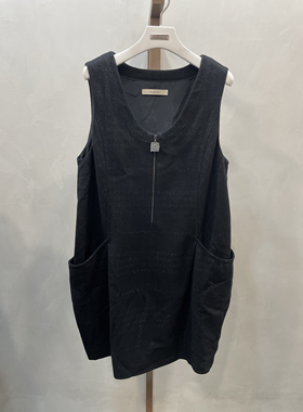 柯罗芭春秋专柜同款黑色茧型时尚背心裙  LY5460(VUN) ￥6200