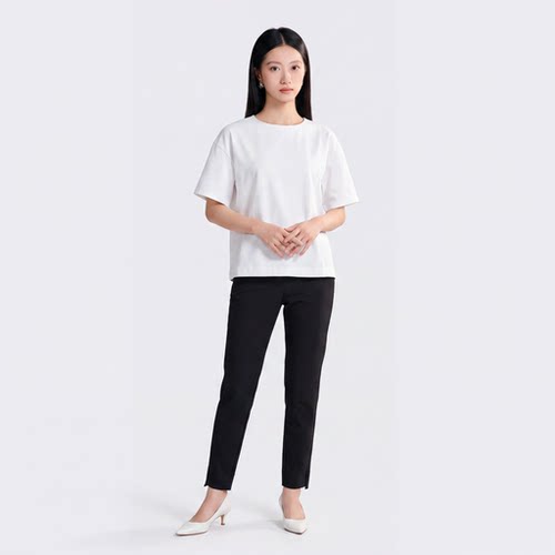 柯利亚诺夏季专柜同款玉石白廓形短款解构T恤  TW2292 ￥1880