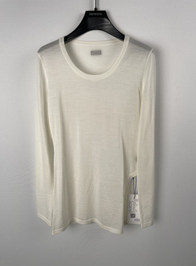 柯利亚诺冬季专柜同款米白色大U领侧开叉羊毛衫  HY8237G ￥1880